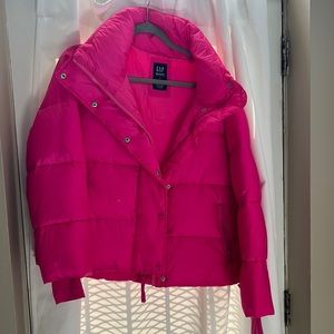 Gap Hot Pink Recycled Puffer Jacket